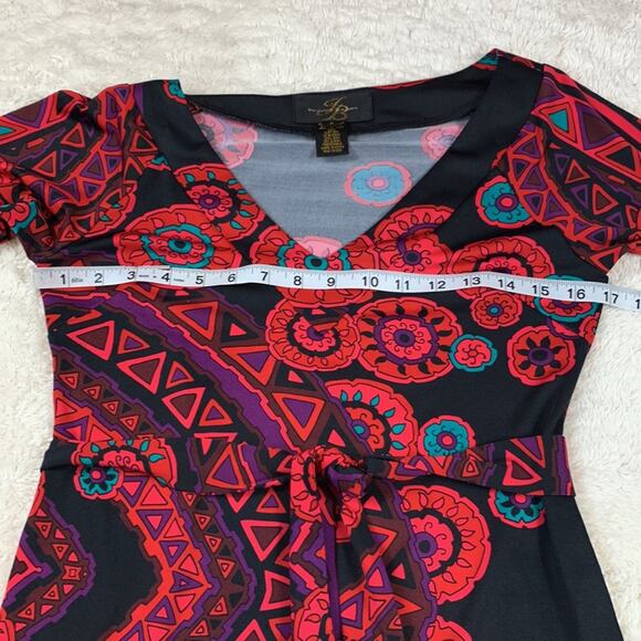 JB Julie Brown mandala fit and flare belted dress, size small - Picture 6 of 10